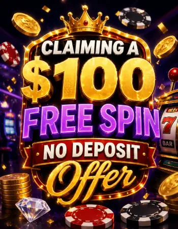 Claiming A $100 Free Spin No Deposit Offer