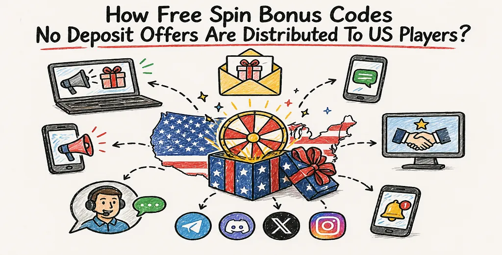 How Free Spin Bonus Codes No Deposit Offers Are Distributed To US Players