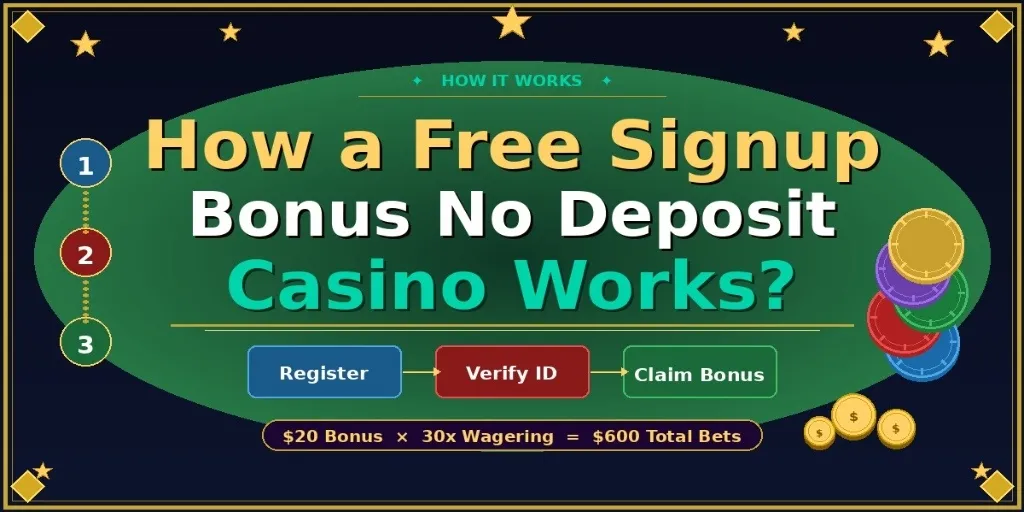 How a Free Signup Bonus No Deposit Casino Works