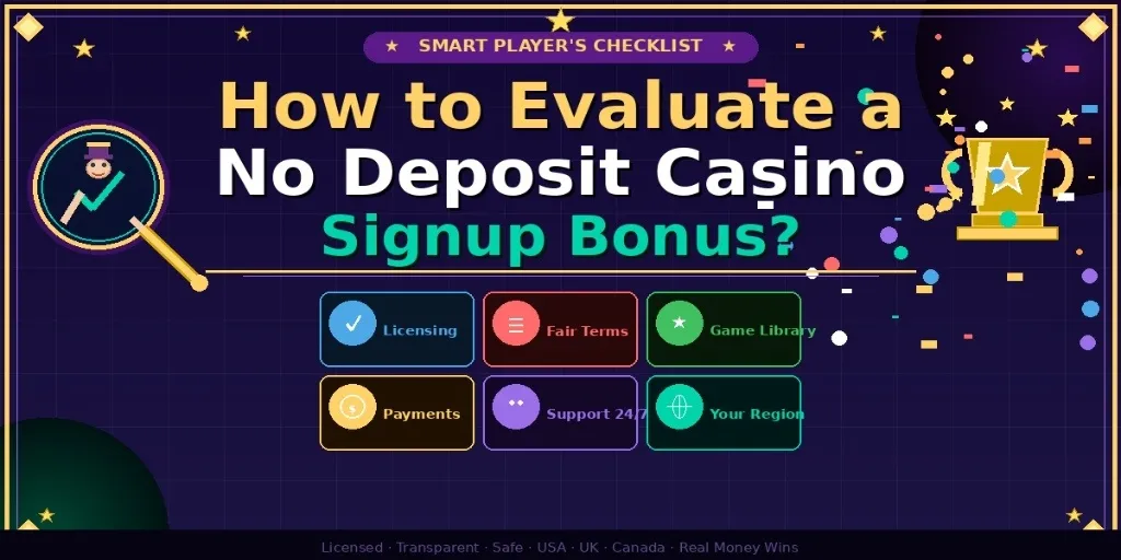How to Evaluate a No Deposit Casino Offering a Signup Bonus
