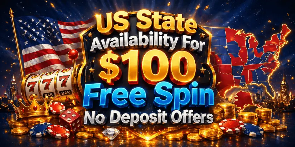 US State Availability For $100 Free Spin No Deposit Offers