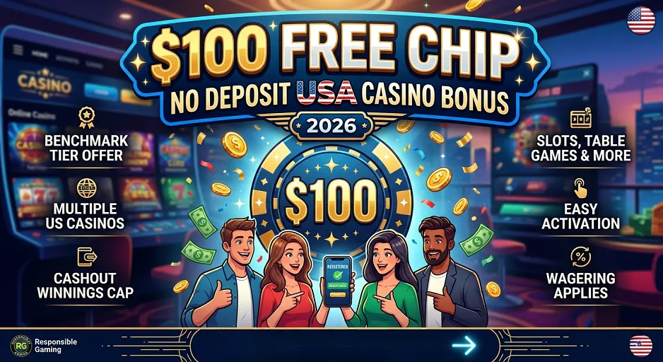 $100 Free Chip No Deposit