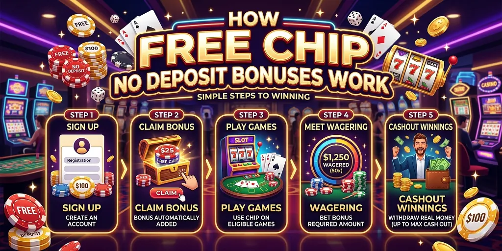 How Free Chip No Deposit Bonuses Work